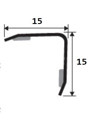 Латунный уголок Progress Profiles PEGOC 15А 15Х15 мм хром самоклеящийся 2,7 м