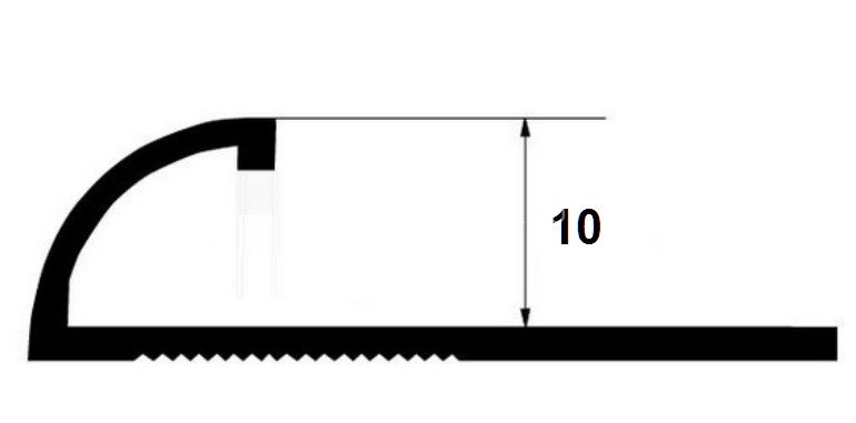 Латунный С-профиль RJ 100 ON 10 полированный 2,7м