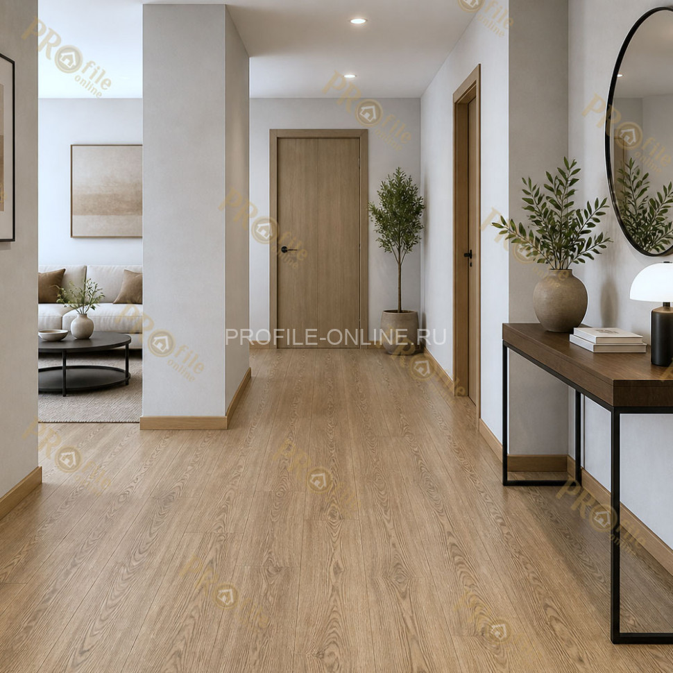 Плинтус ПВХ Comfort Classic 80 напольный Дуб имперский 100 под дерево