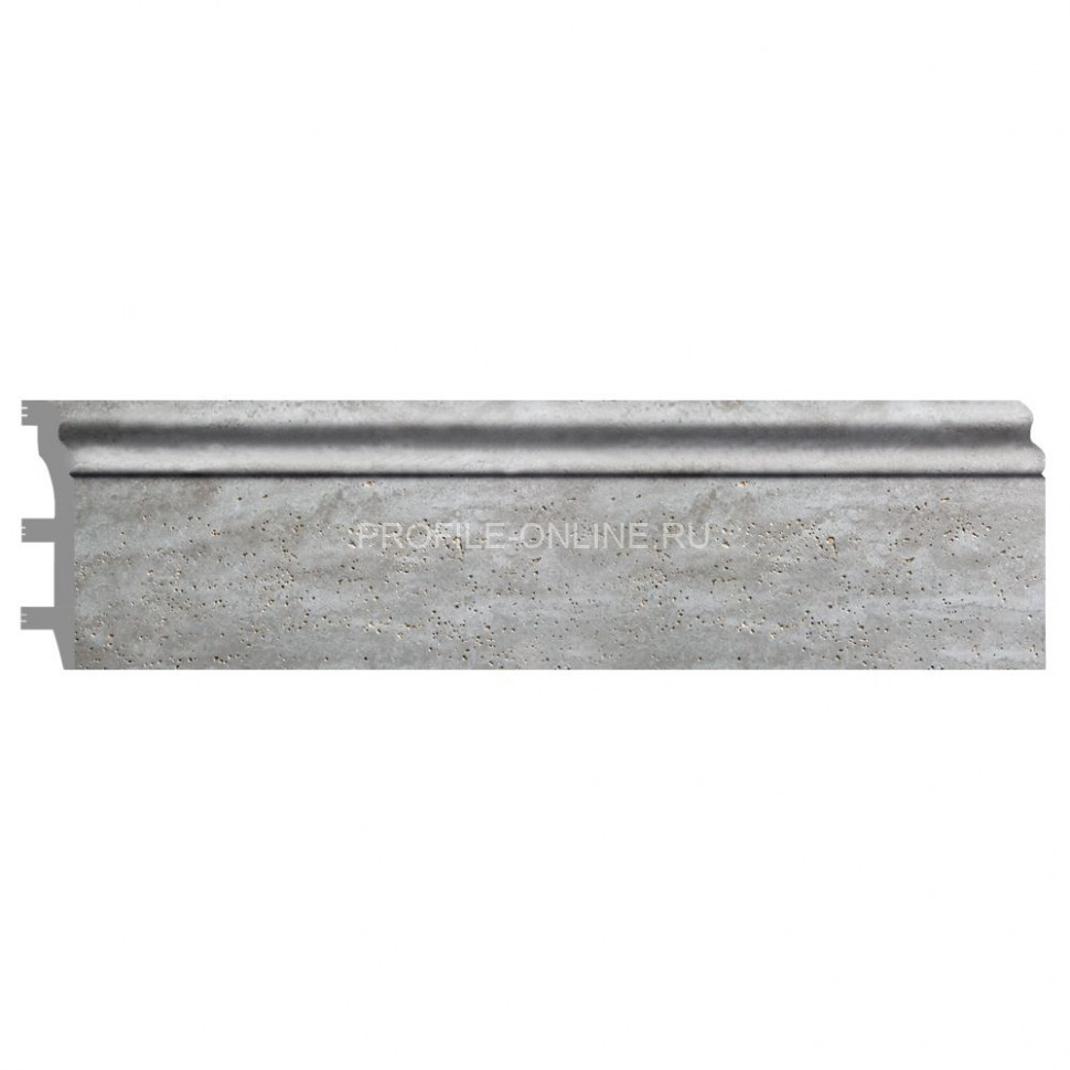 Плинтус напольный Травертин светлый мерцающий DECOMASTER D232-1629G ДМ (100x22x2400)