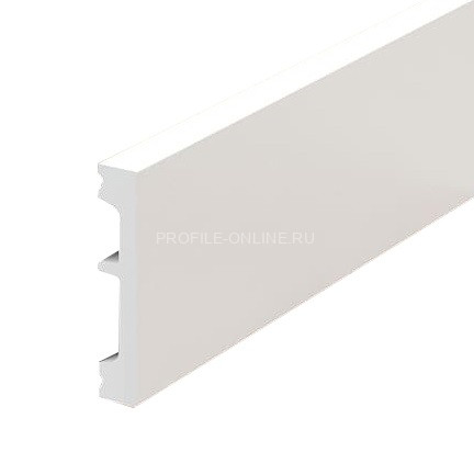 Плинтус напольный Decaro PL80 белый из полистирола 2 м