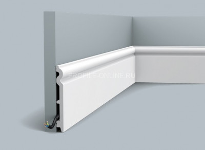 Гибкий плинтус для пола Orac Decor Duropolymer SX138F белый полистирол 138х15 мм 200 см