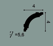 Потолочный плинтус Orac Decor Durofoam CB510N белого цвета из полистирола 40х40 мм 200 см