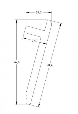 Потолочный плинтус для скрытой подсветки Orac Decor Duropolymer SX179 белого цвета из полистирола 97х29 мм 200 см