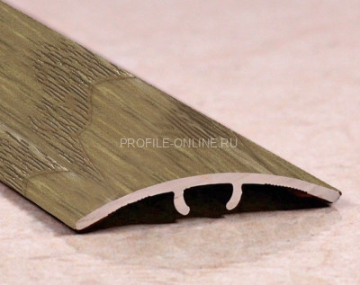 Алюминиевый порог одноуровневый ламинированный 30 мм ПО-31 204 Дуб 2,7 м