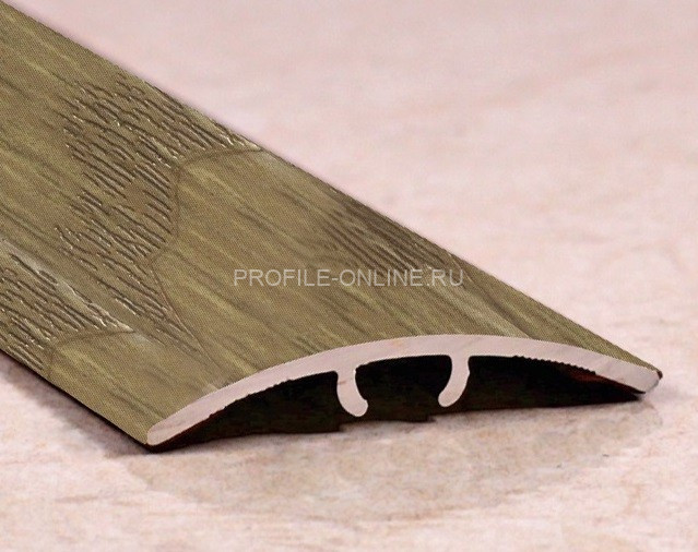 Алюминиевый порог одноуровневый ламинированный 30 мм ПО-31 204 Дуб 2,7 м