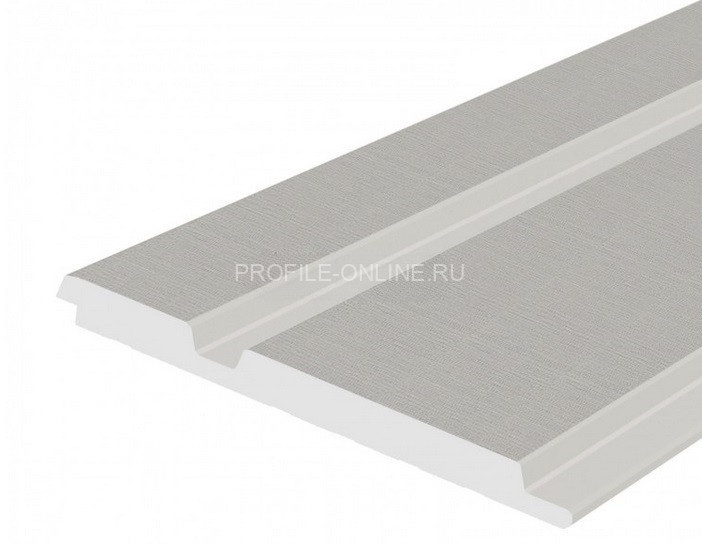 Отделочная стеновая декоративная панель с 3D эффектом 12х120 мм HiWood LV133 S339S серая из фитополимера 2,7 м