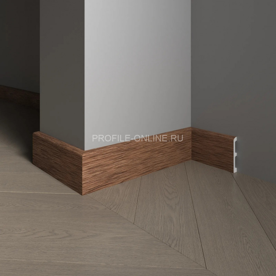 Плинтус для пола 80х13 мм Decor-Dizayn 706-83SH полистирол под дерево 2.4 м