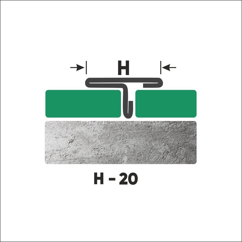 Т-профиль из нержавеющей стали 20 мм FT 20 S сатинированная сталь 270 см