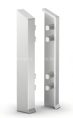 Заглушки для напольного плинтуса 70 мм Диал ДЛ-70з без покрытия (кмп левая+правая)