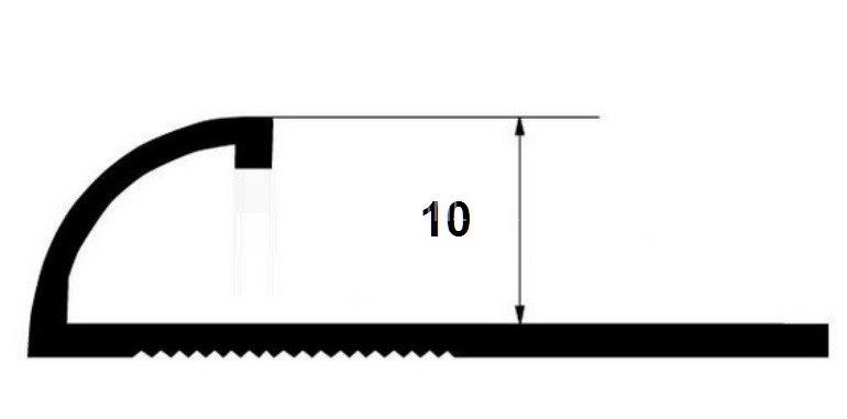 Латунный С-профиль RJ 1009 OA 10 антик 2,7м