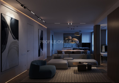 Теневой плинтус скрытого монтажа алюминиевый Decaro Engineering D001 под покраску с возможностью LED подсветки 2м