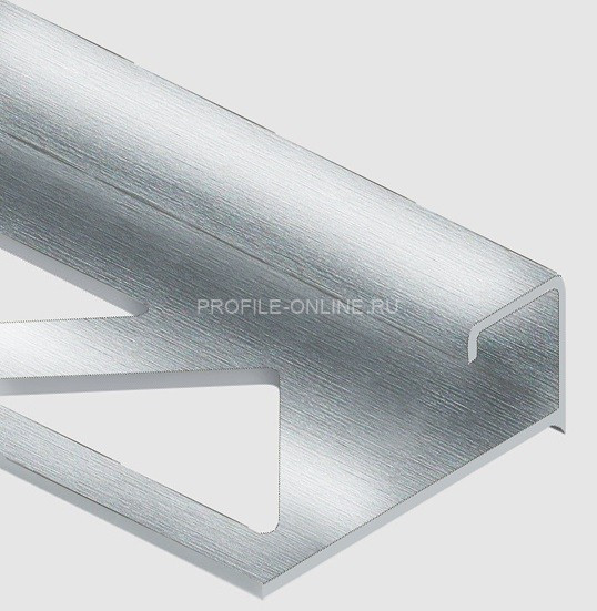 Алюминиевый С-образный профиль угловой 12 мм PV55-03 серебро блестящее 2,7 м