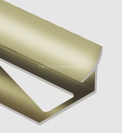 Алюминиевый уголок внутренний закладной 12 мм PV29-09 шампань блестящая 2,7 м