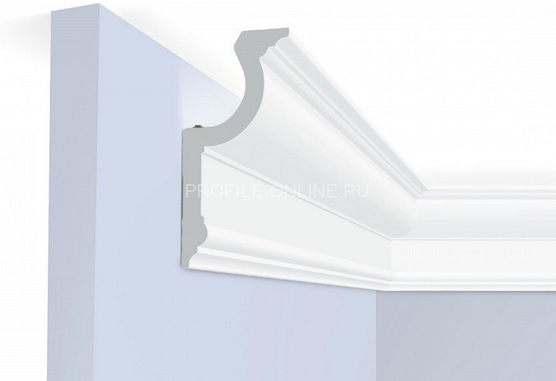 Потолочный плинтус 67х140 мм HiWood A155 белый 200 см