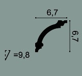 Потолочный плинтус Orac Decor Durofoam CB511N белого цвета из полистирола 67х67 мм 200 см