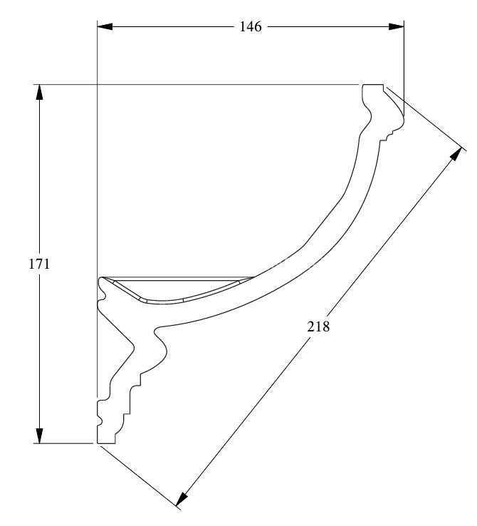 Потолочный плинтус для скрытой подсветки Orac Decor Purotouch C900 белого цвета из полиуретана 171х146 мм 200 см