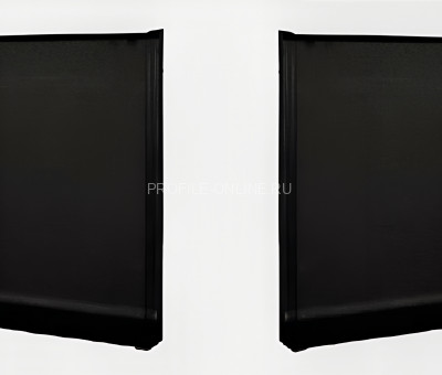 Комплект заглушек для плинтуса Евротрим L-100 ПВХ черный