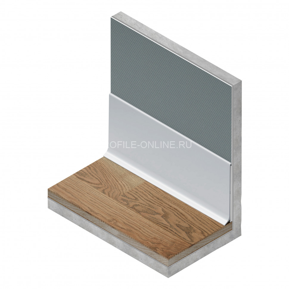 Угол внутренний для алюминиевого плинтуса 80 мм NEEXY I-AKBD80-MS серебро матовое