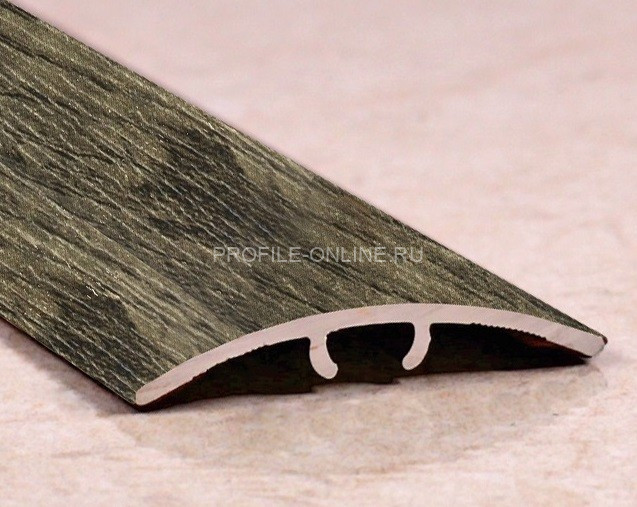 Алюминиевый порог одноуровневый ламинированный 30 мм ПО-31 205 Дуб антик 2,7 м