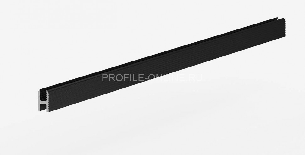 Теневая рейка алюминиевая 6х10 мм под панели и керамогранит Laconistiq Dual mini черная 300 см вставка FLEX в комплекте зазор 3.5 мм