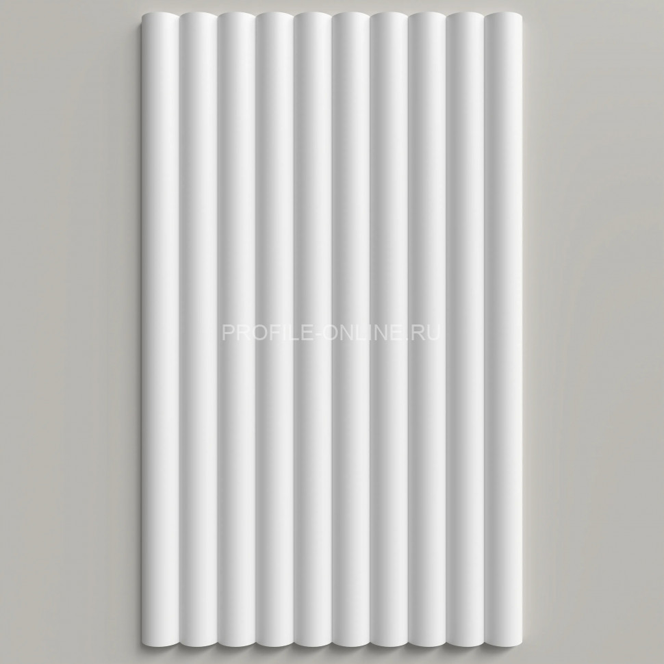 Отделочная стеновая декоративная панель 3D 240х13х3000 мм Decor-Dizayn DD910(3m) из полистирола белая, под покраску 3 м