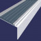 Алюминиевый угловой противоскользящий порог с резиновой вставкой 20х38 мм АУ-38-Анод серебро-серый 2,7 м
