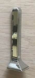 Наружный уголок для напольного плинтуса ПТ-60 металл хром