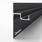 Теневой плинтус алюминиевый Decaro Engineering D001A Black черный с возможностью LED подсветки 2м