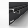 Теневой плинтус алюминиевый Decaro Engineering D001A Black черный с возможностью LED подсветки 2м