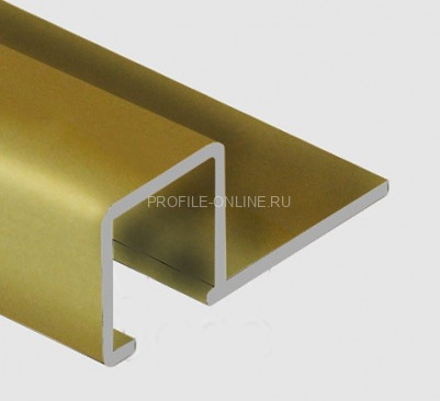 Алюминиевый П-образный профиль закладной 12х12 мм PV32-12 песок матовый 2,7 м