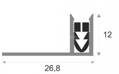 Планка для монтажа Т-профиля ПТО-11 алюминий 2,7 м