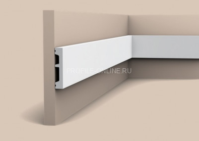 Гибкий плинтус для пола Orac Decor Duropolymer SX157F белый полистирол 66х13 мм 200 см