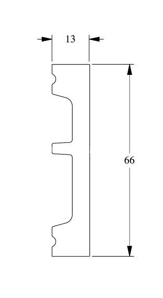 Гибкий плинтус для пола Orac Decor Duropolymer SX157F белый полистирол 66х13 мм 200 см