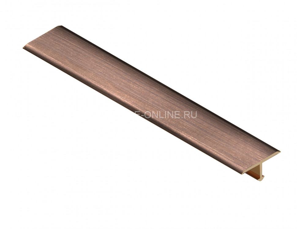 Латунный Т-образный профиль полукруглый 20 мм NEEXY PVL37-04 ANTBL антик бронза светлая 2.7м