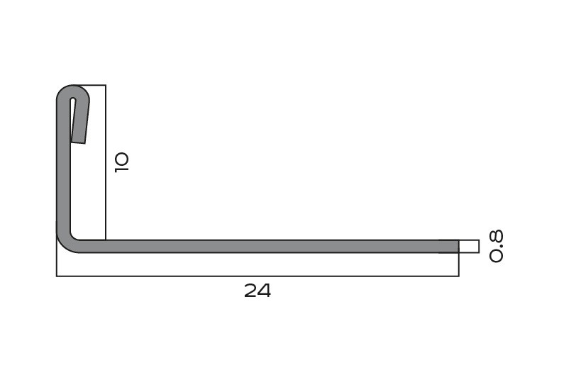 L-образный профиль из нержавеющей стали 10 мм NEEXY PVS93-01 BR браш 2.7 м