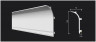 Декоративный плинтус для потолка 140х70 мм Decor-Dizayn DD520 полистирол белый, под покраску 2 м