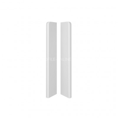 Комплект заглушек (правая+левая) ПВХ для напольного плинтуса VOX Espumo 2 шт. белый