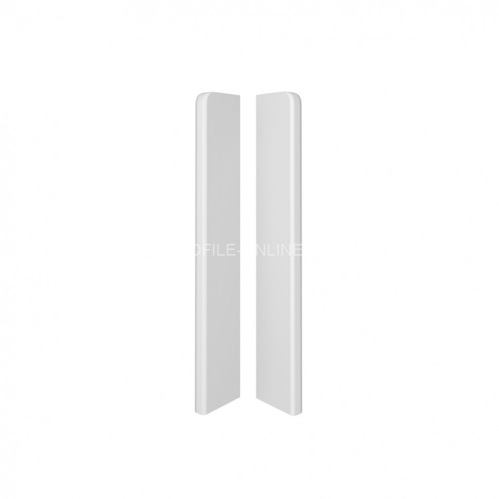 Комплект заглушек (правая+левая) ПВХ для напольного плинтуса VOX Espumo 2 шт. белый