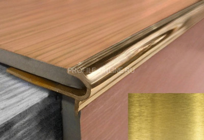 Латунный F-профиль под плитку FL 100 OS 10 шлифованный 2,7м