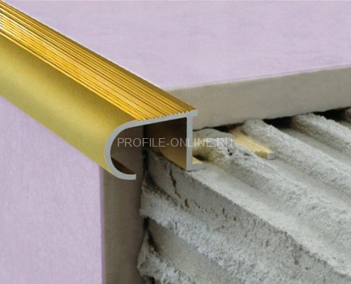 Алюминиевый Z-образный профиль овальный с рифлением 10 мм ZET OWAL PV49-12 песок матовый 2,7 м