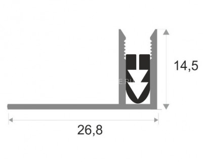 Планка для монтажа Т-профиля ПТО-13 алюминий 2,7 м