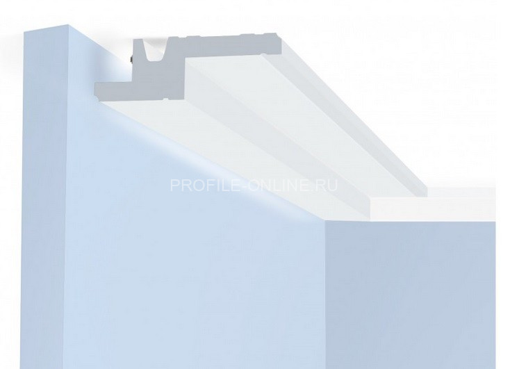 Потолочный плинтус 100х30 мм HiWood A100V1 белый 200 см