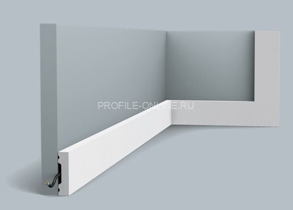 Гибкий плинтус для пола Orac Decor Duropolymer SX162F белый полистирол 40х10 мм 200 см