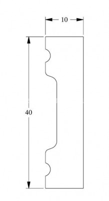 Гибкий плинтус для пола Orac Decor Duropolymer SX162F белый полистирол 40х10 мм 200 см