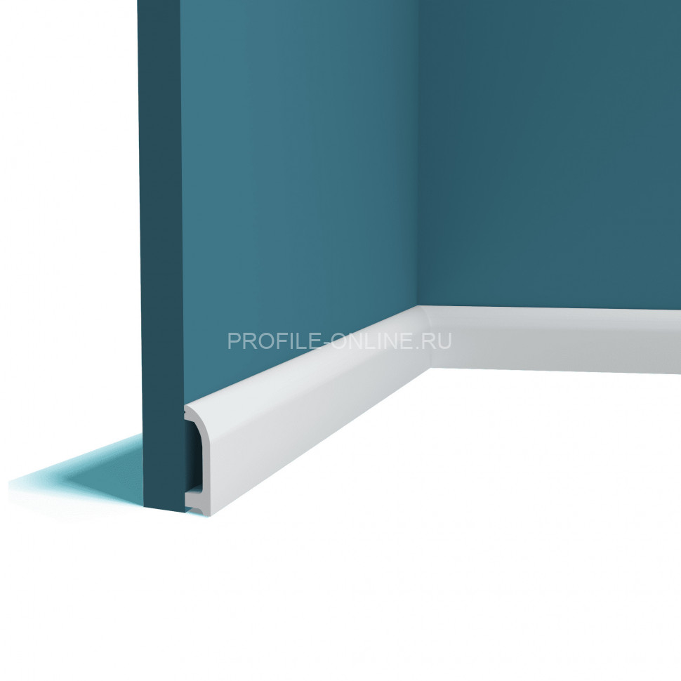 Напольный плинтус 65 мм Перфект Плюс P150 белый из ударопрочного полимера 200 см