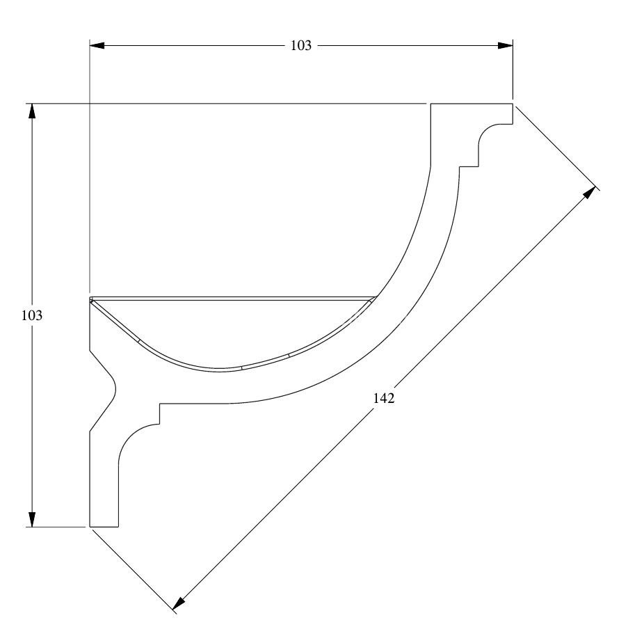Потолочный плинтус для скрытой подсветки Orac Decor Purotouch C902 белого цвета из полиуретана 103х103 мм 200 см
