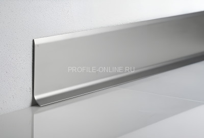 Плинтус для пола из алюминия 100 мм Евротрим L-100 2155.01 серебро 295 см