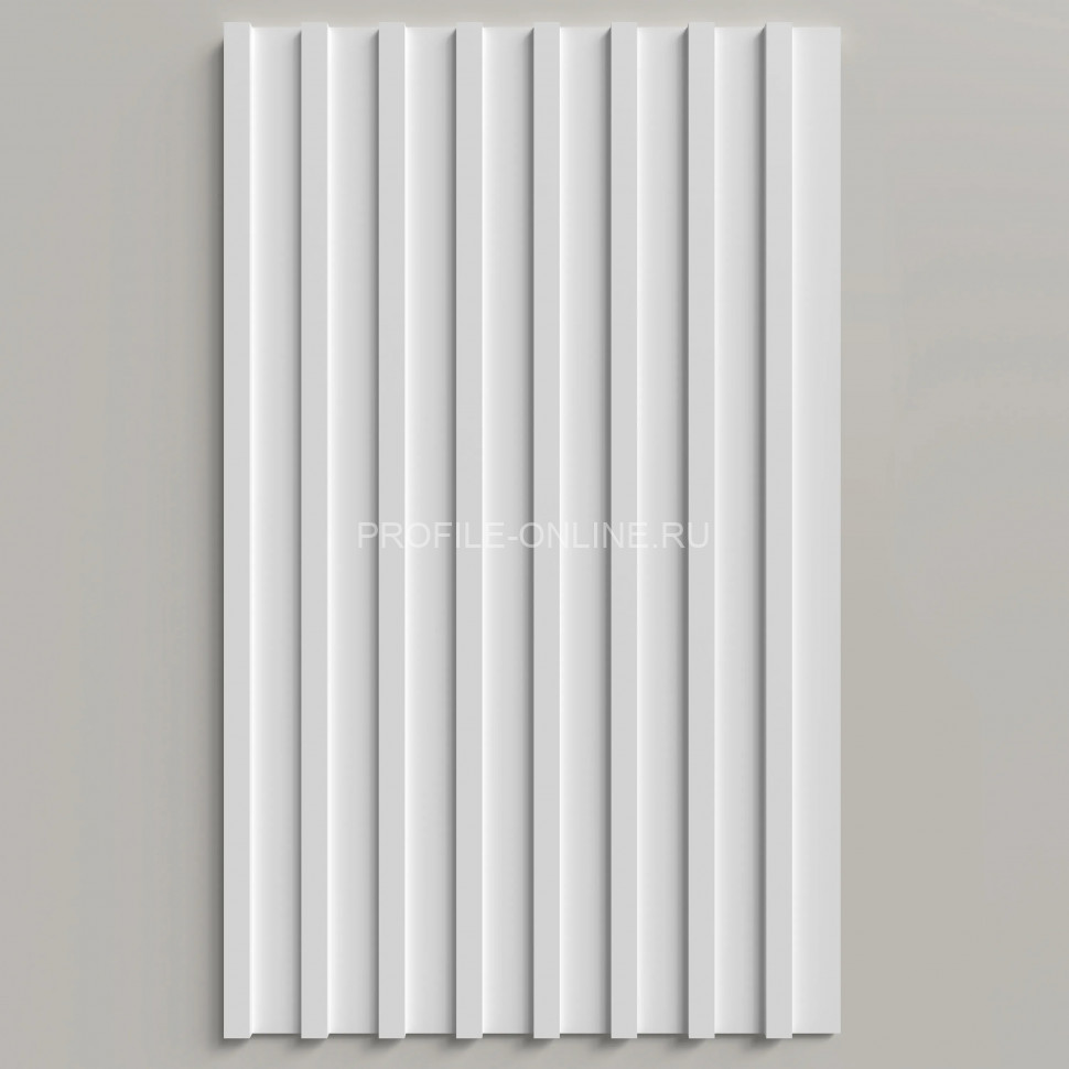 Отделочная стеновая декоративная панель 3D 240х10х3000 мм Decor-Dizayn DD911(3m) из полистирола белая, под покраску 3 м