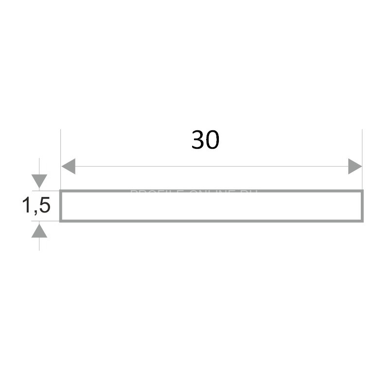 Полоса 30 мм из латуни Л-30 браш 2.7 м